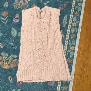 Zara Soft Pink long alapaca blend sweater vest